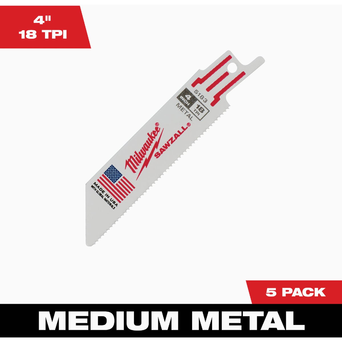 4X3/4X.035 SAWZALL BLADE - 48005183 by Milwaukee Accessory