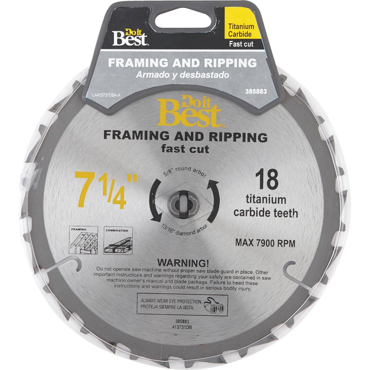 7-1/4 18T CARB SAW BLADE - 415731DB by Mibro/gs