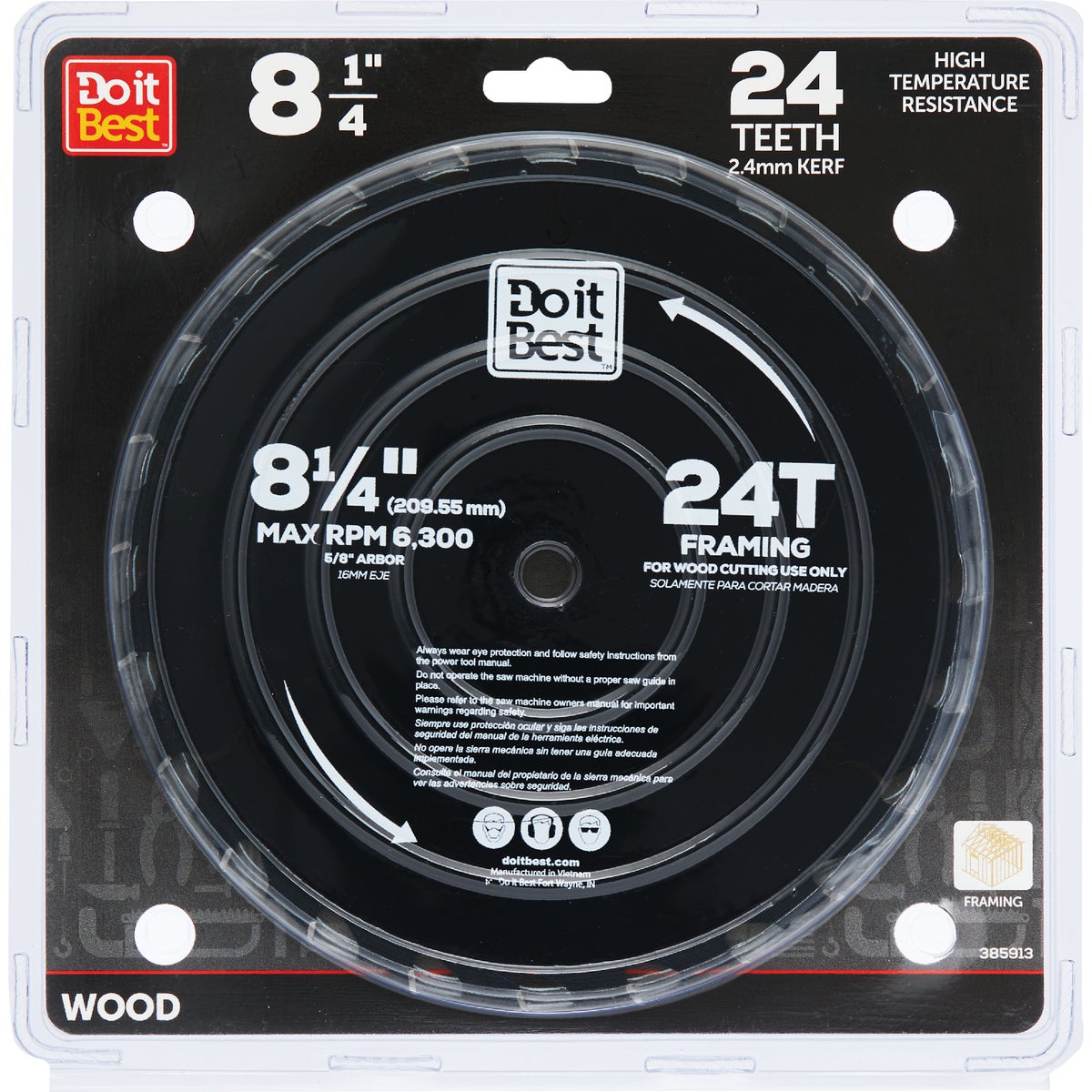8-1/4 24T TITN SAW BLADE - 415761DB by Mibro/gs