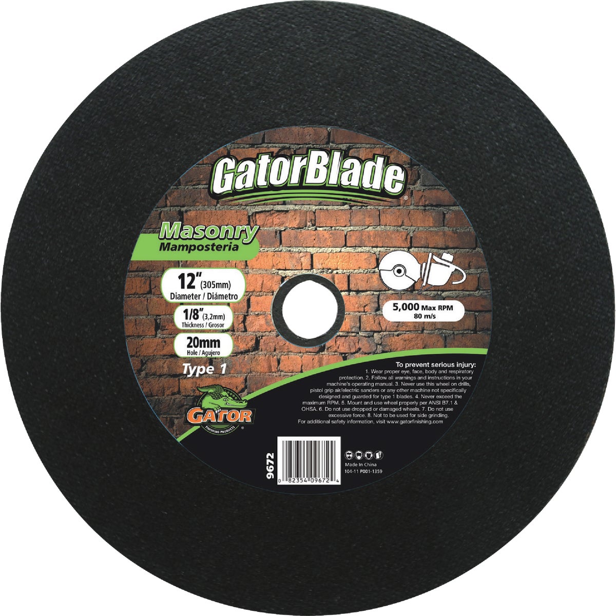 14"X20MMX1/8" MASONRY - 9682 by Ali Industries Inc