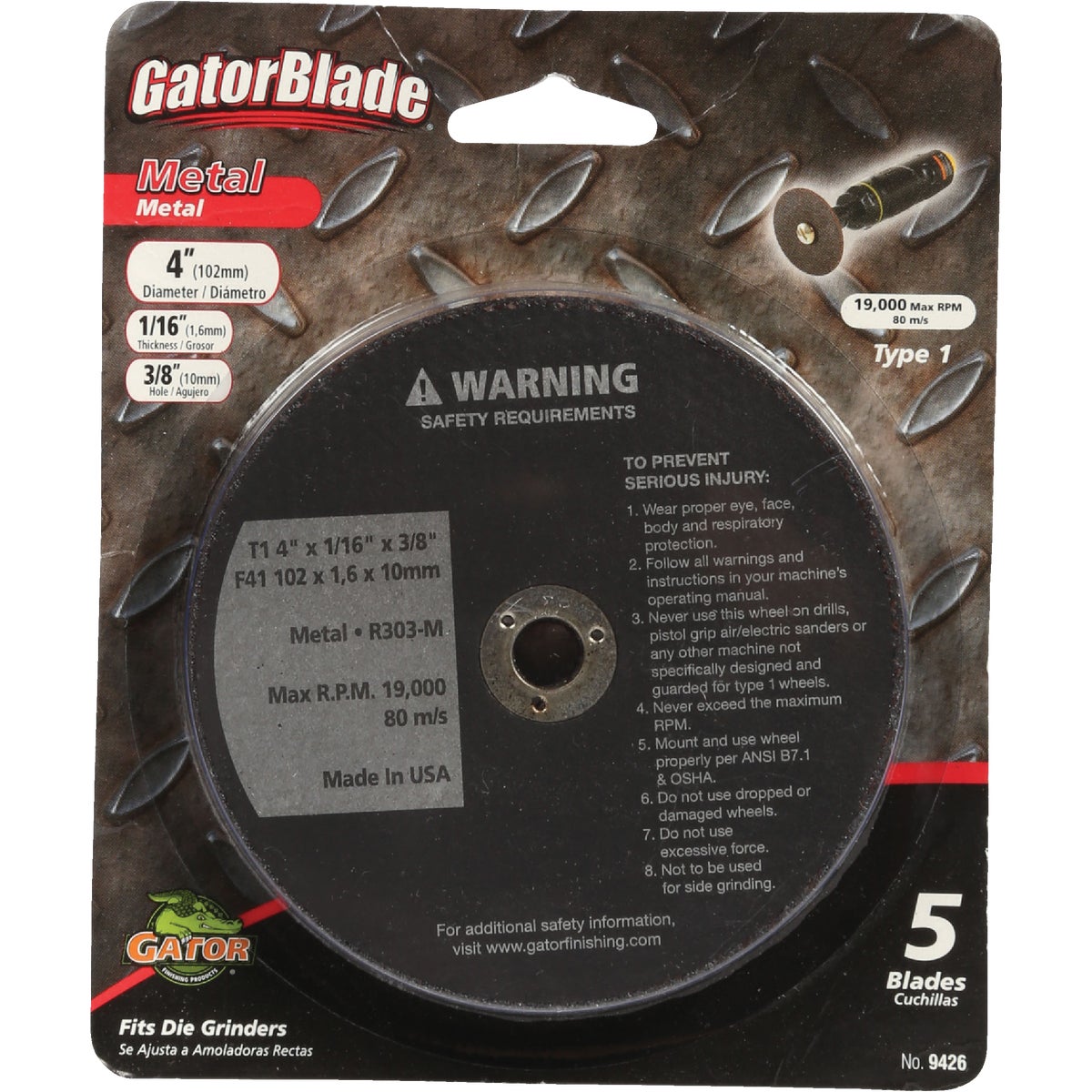 4X1/16X3/8 METAL WHEEL - 9426 by Ali Industries Inc
