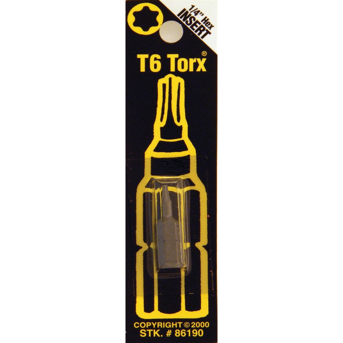 T6 TORX SECURITY BIT - 86190 by Bwt Inc