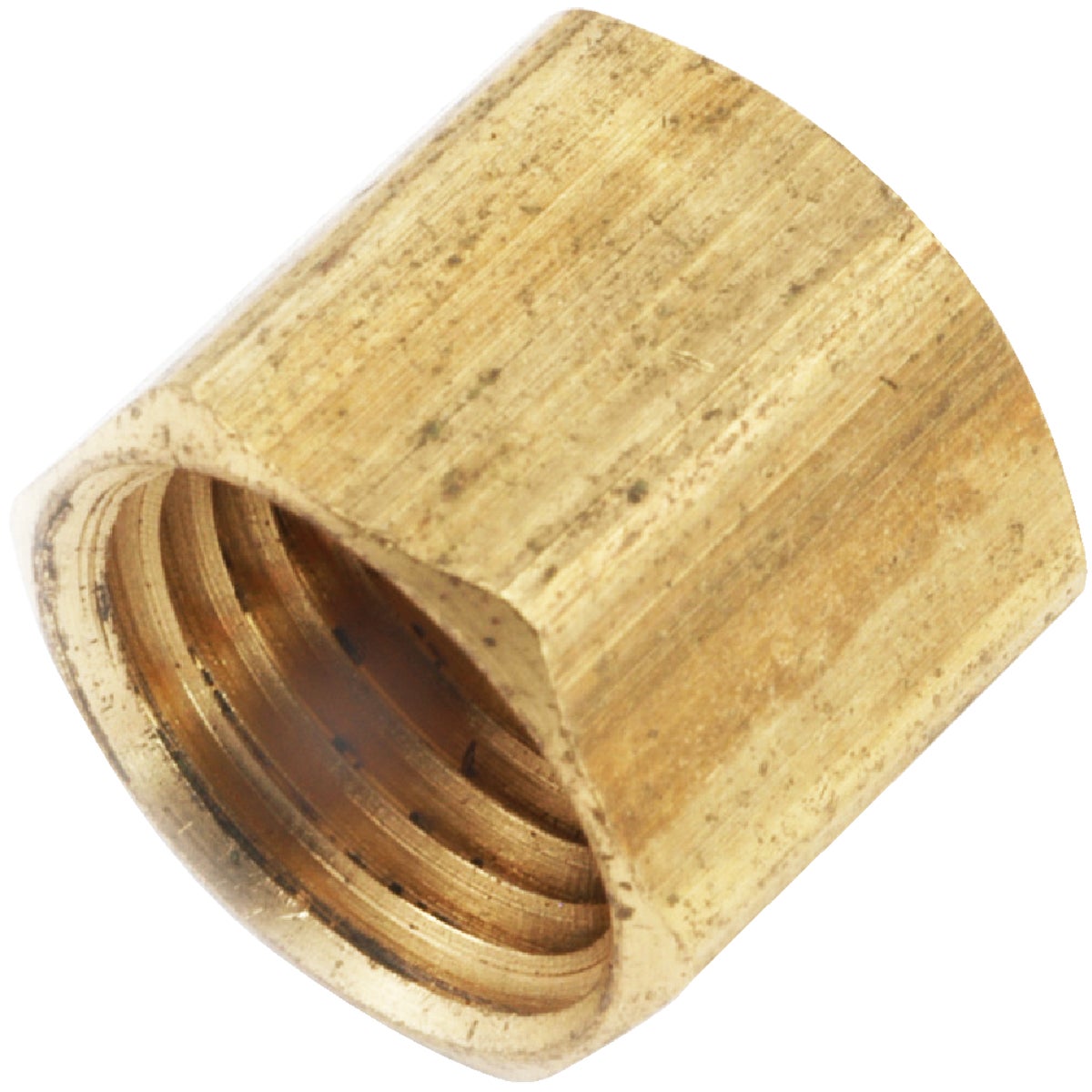 3/8 FIP YLW BRASS CAP - 756108-06 by Anderson Metals Corp