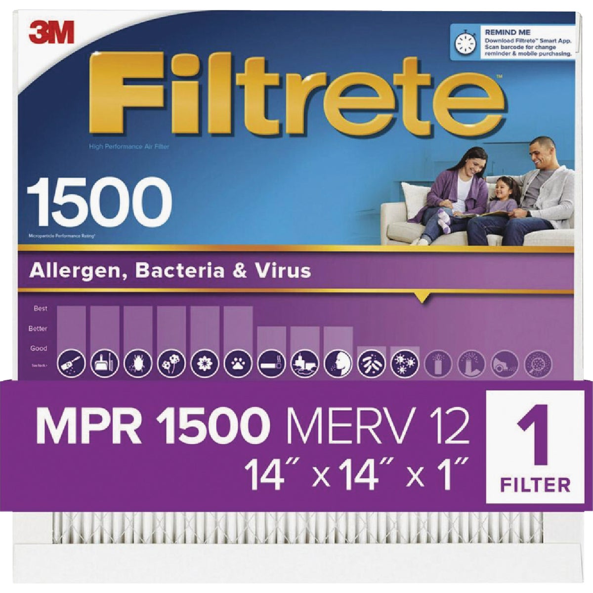 14X14X1 ALLERGEN FILTER - 2011DC-6 by 3m Co