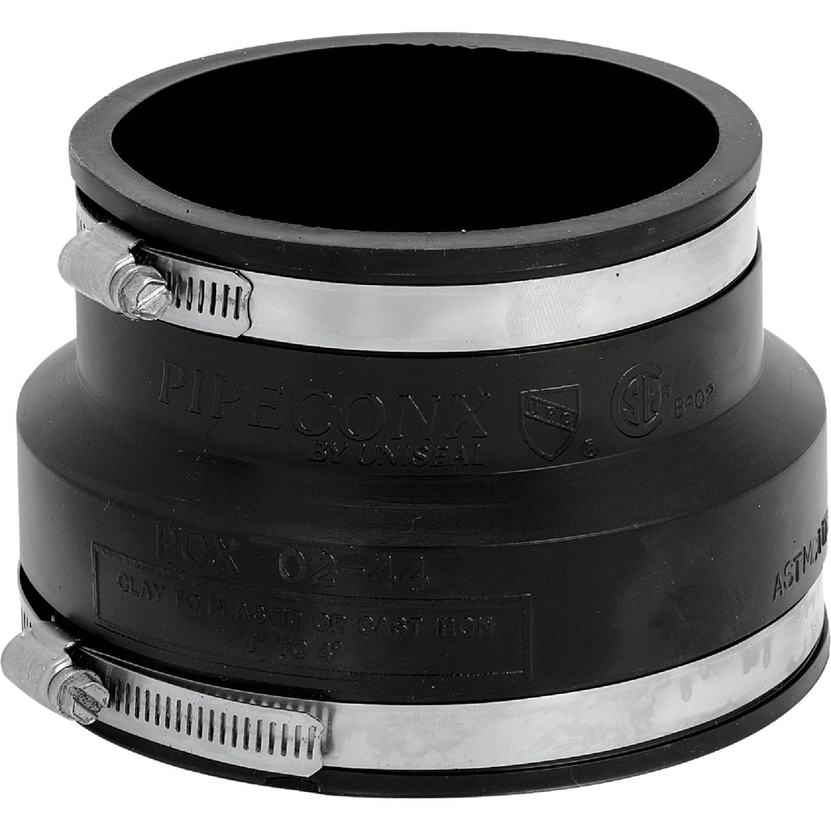 6CLAYX4PVC FLEX COUPLING - P1002-64 by Fernco Inc