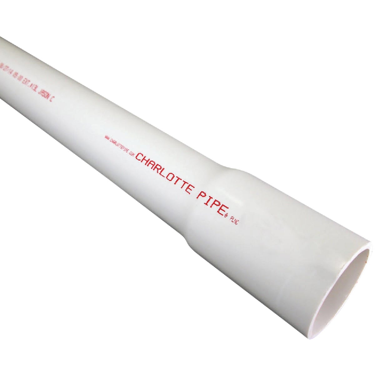 1"X20' SCH40 PVC PIPE - PVC 04010B 0800HA by Charlotte Pipe
