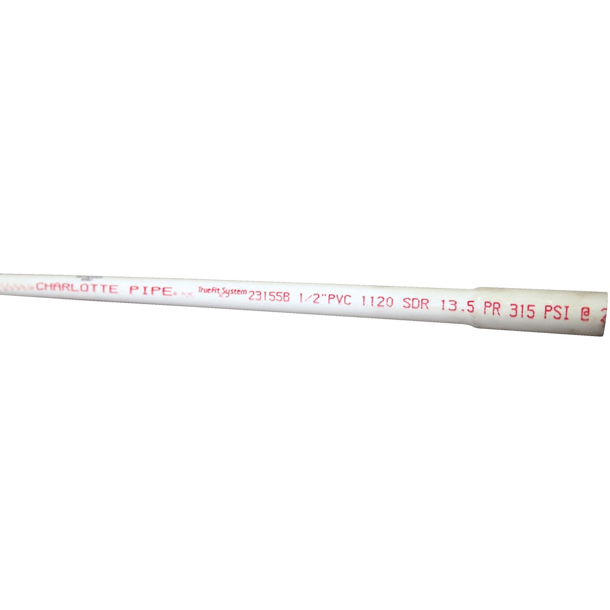 1/2"X20' SDR13 PVC PIPE - PVC 23155B 0800HA by Charlotte Pipe
