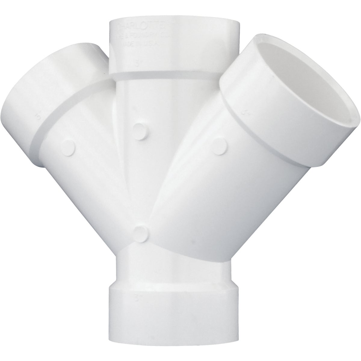 3" PVC-DWV DOUBLE WYE - 73430 by Genova Inc  Pvc Dwv