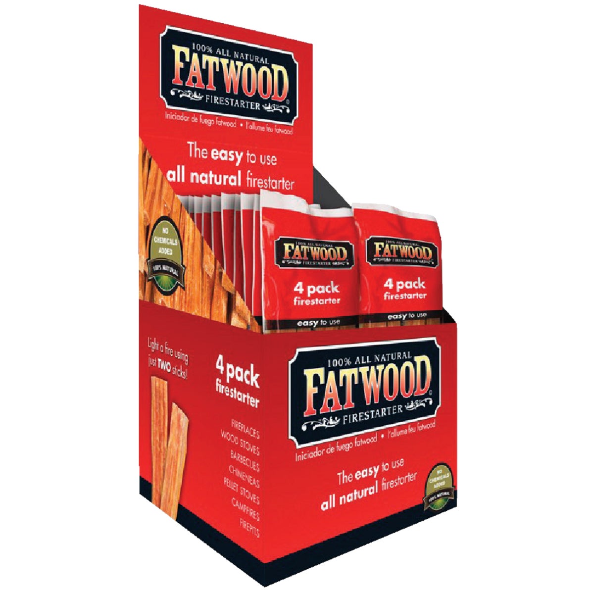 4PC FATWOOD FIRESTARTER - 9900 by Wood Products Intl