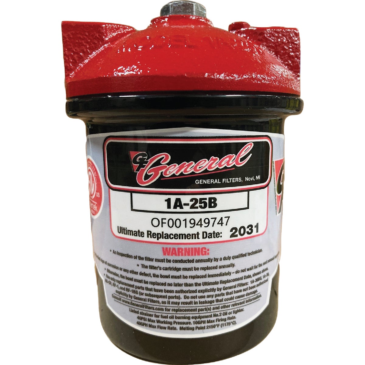 FUEL OIL FILTER - 1A25B by Gen Filters Inc