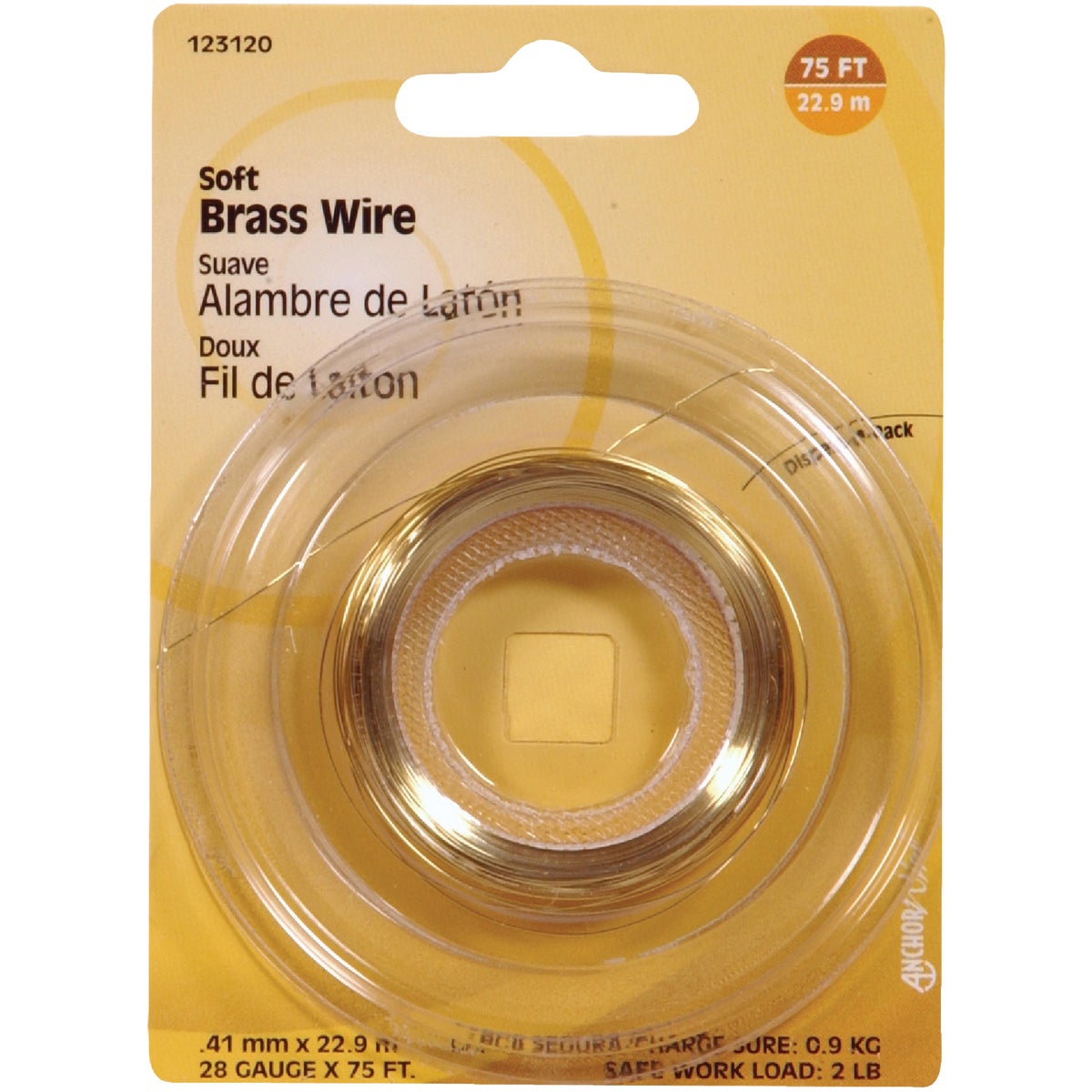 75' 28G BRASS WIRE - 123120 by Hillman Fastener