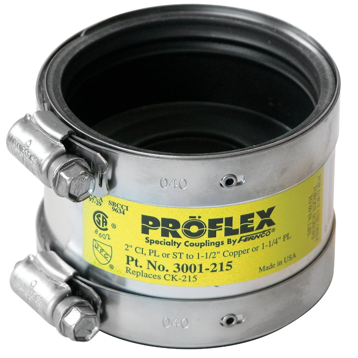 SHIELDED COUPLING - P3001-215 by Fernco Inc