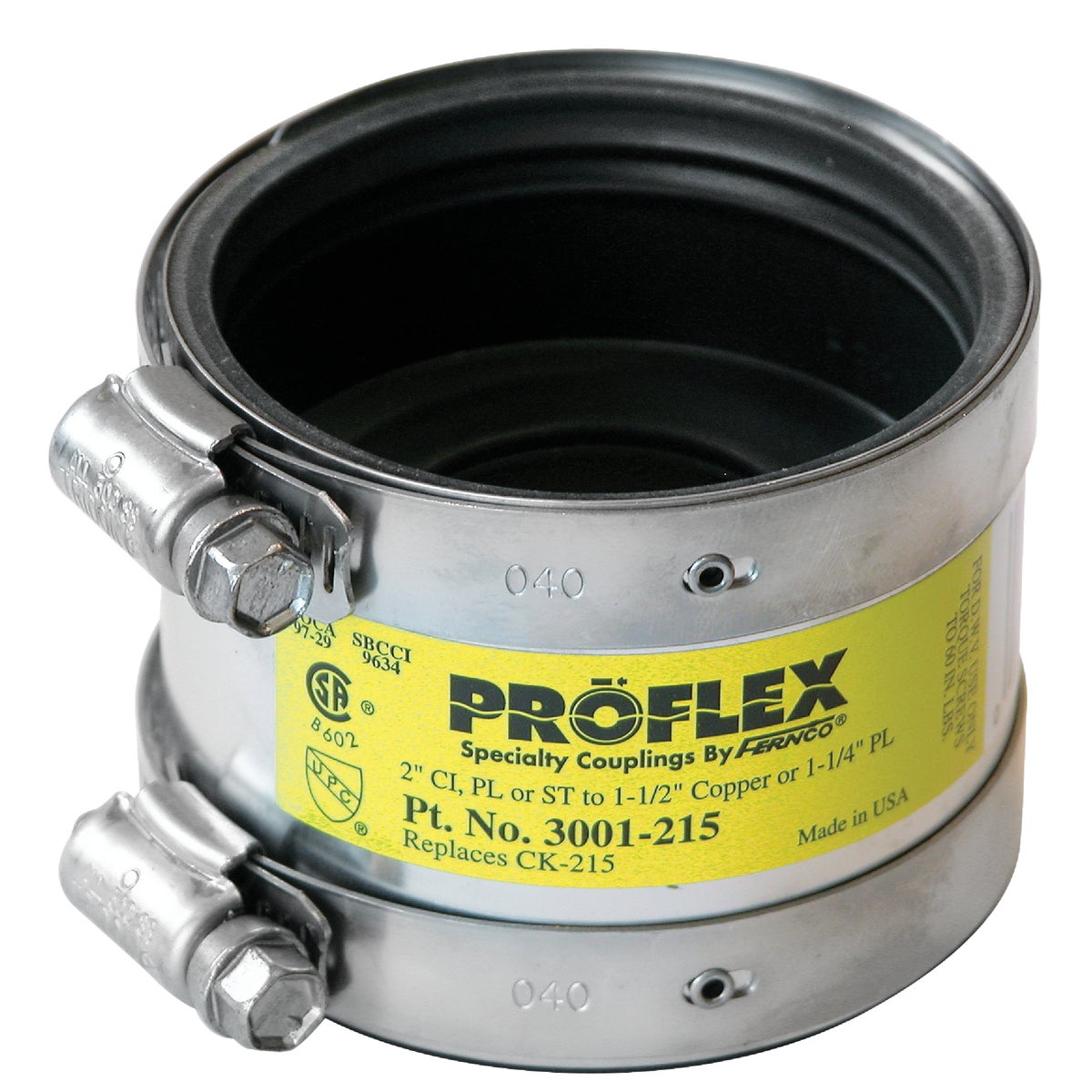 2X2 SHIELDED COUPLING - P3001-22 by Fernco Inc