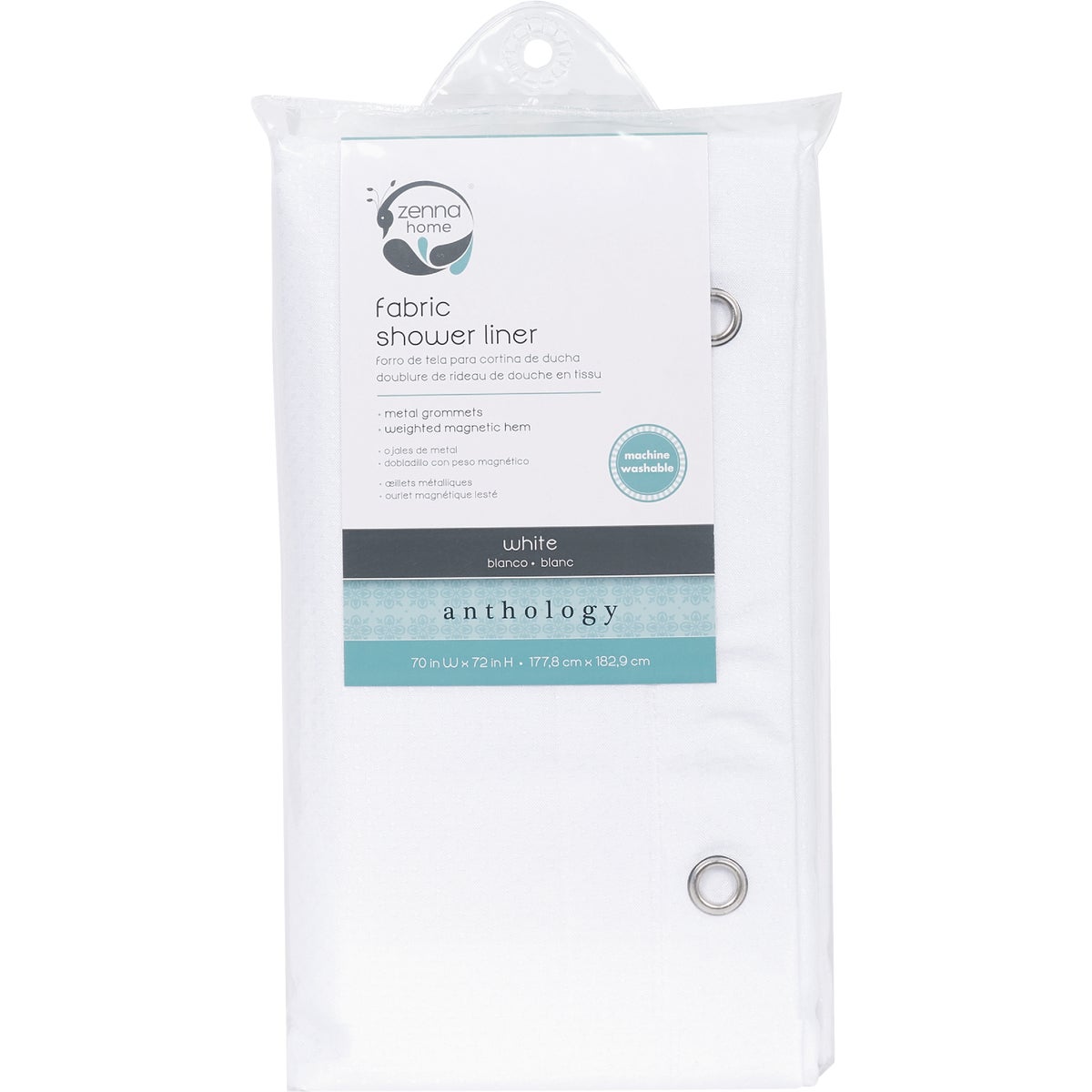 WHITE SHOWER CURTAIN - H20WW by Zenith Prod Corp