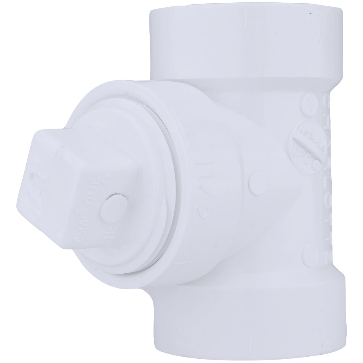1-1/2" TEST TEE W/PLUG - 71315 by Genova Inc  Pvc Dwv