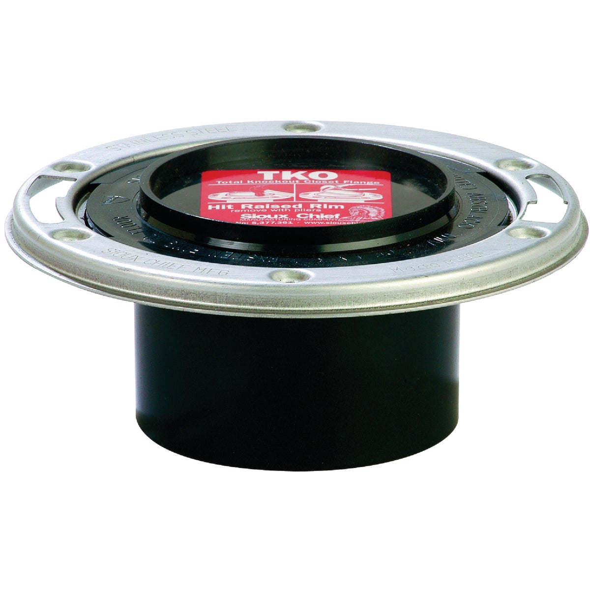 3"SPG K/O SS ABS FLANGE - 886-ATMS by Sioux Chief Mfg