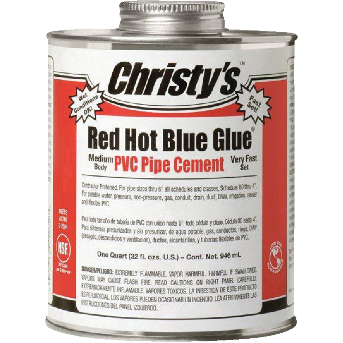 QT LOW VOC PVC CEMENT - RH-RHBV-QT by T Christy Enterprise