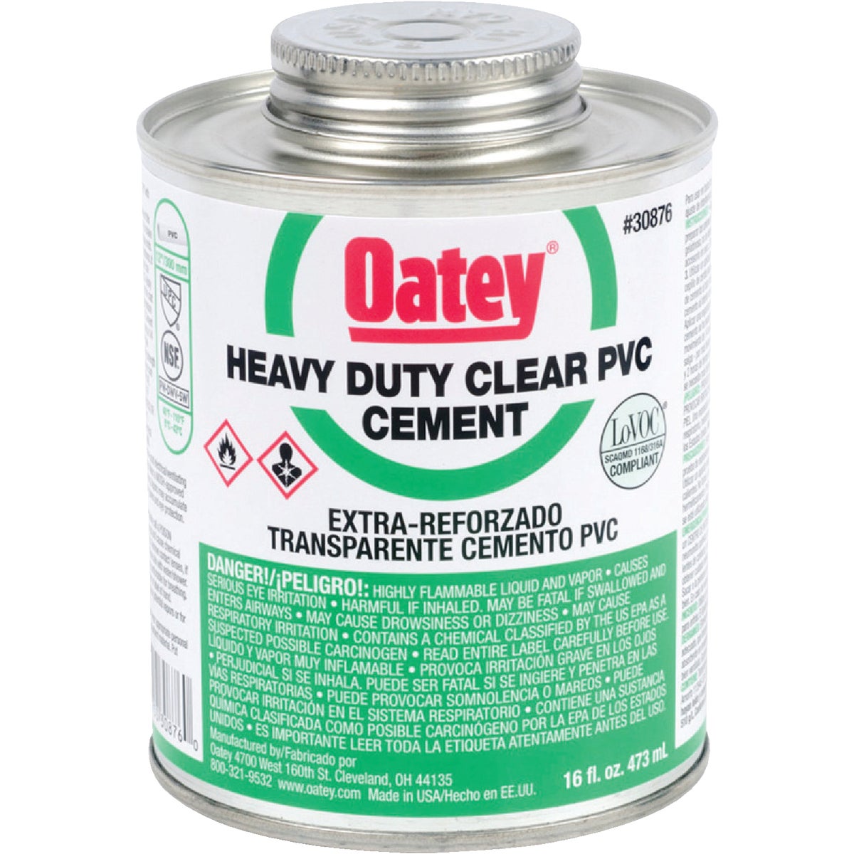 PINT H/DUTY PVC CEMENT - 30876 by Oatey Scs