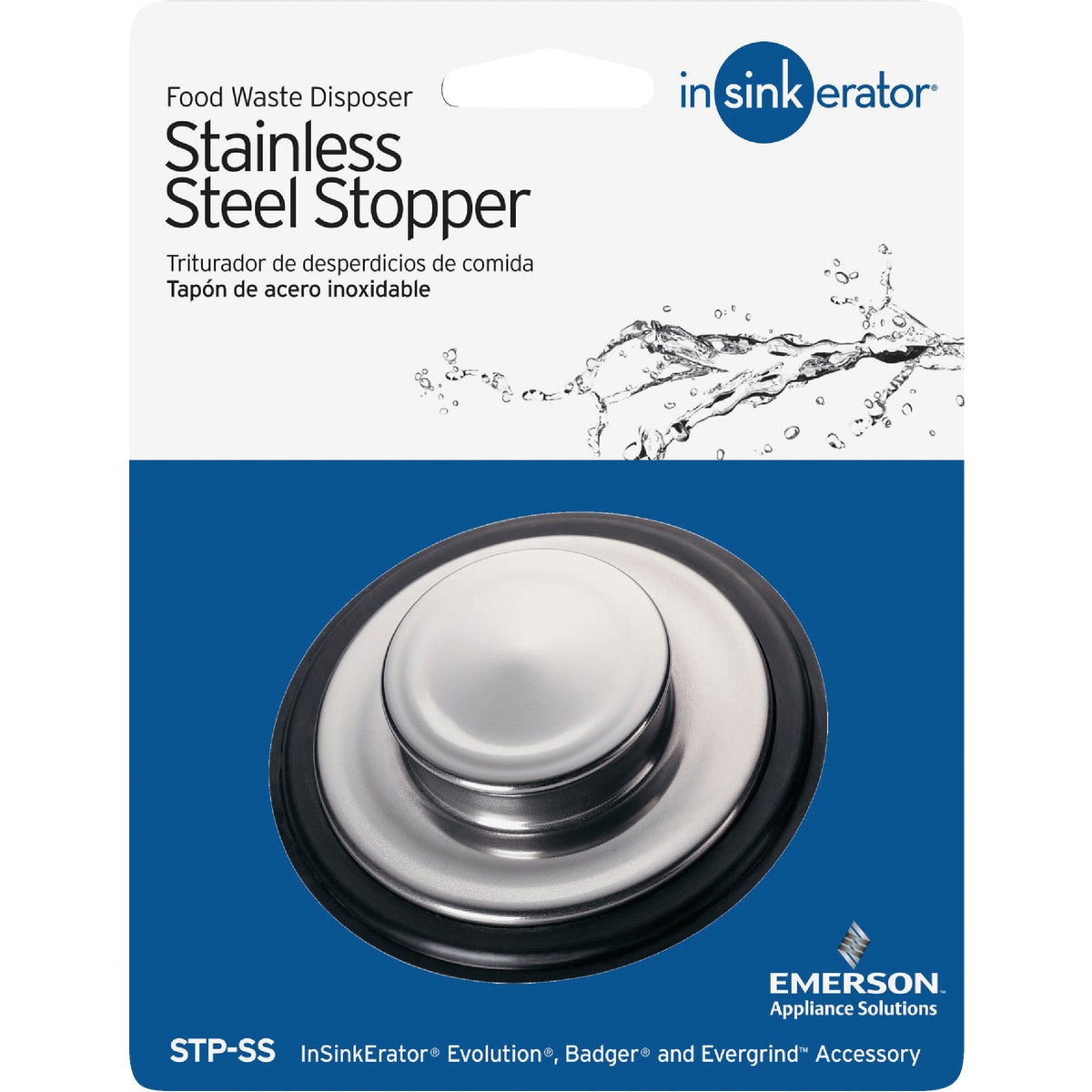 STAINLESS STEEL STOPPER - STP-SS by Insinkerator Evergrd