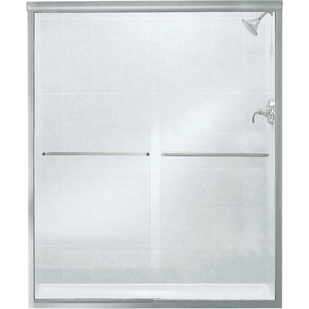 SILVER BY-PASS TUB DOOR - 5475-59S-G05 by Sterling Doors