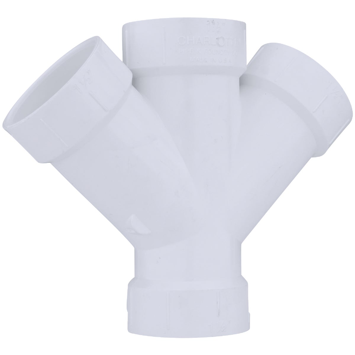 1-1/2" PVC-DWV DBLE WYE - 73415 by Genova Inc  Pvc Dwv