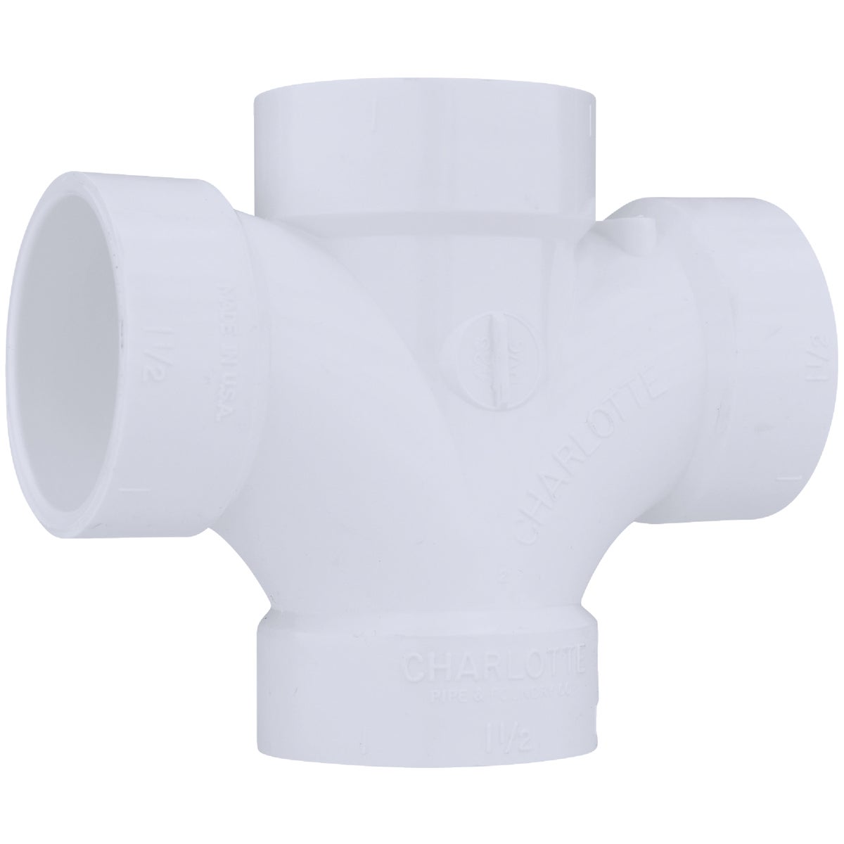 1-1/2" DWV DBLE SANI TEE - 73515 by Genova Inc  Pvc Dwv