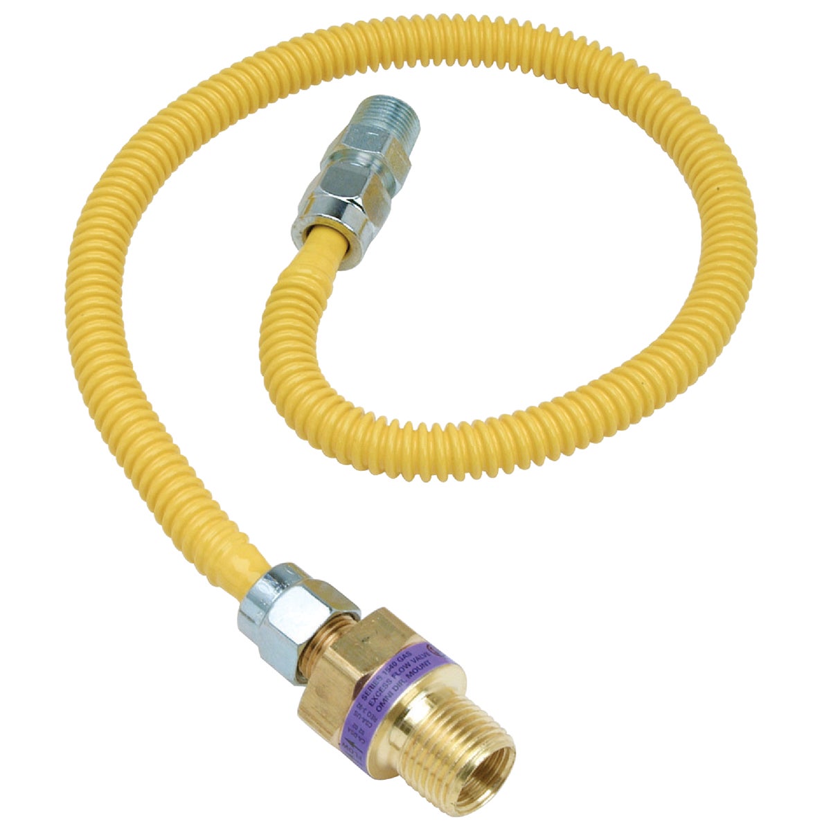 1/2X3/8-24 GAS CONNECTOR - CSSL47E-24P by Brass Craft