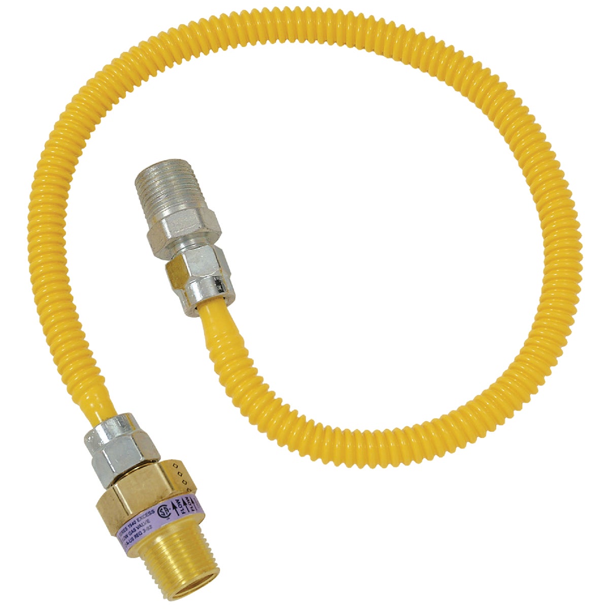 1/2X3/8-24 GAS CONNECTOR - CSSL44E-24P by Brass Craft