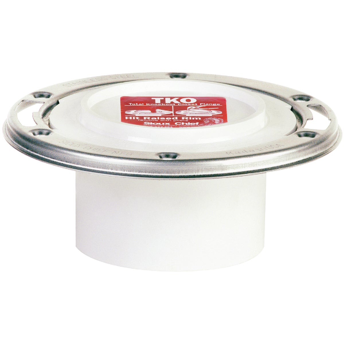 4X3 SS K/O PVC CL FLANGE - 884-PTM by Sioux Chief Mfg