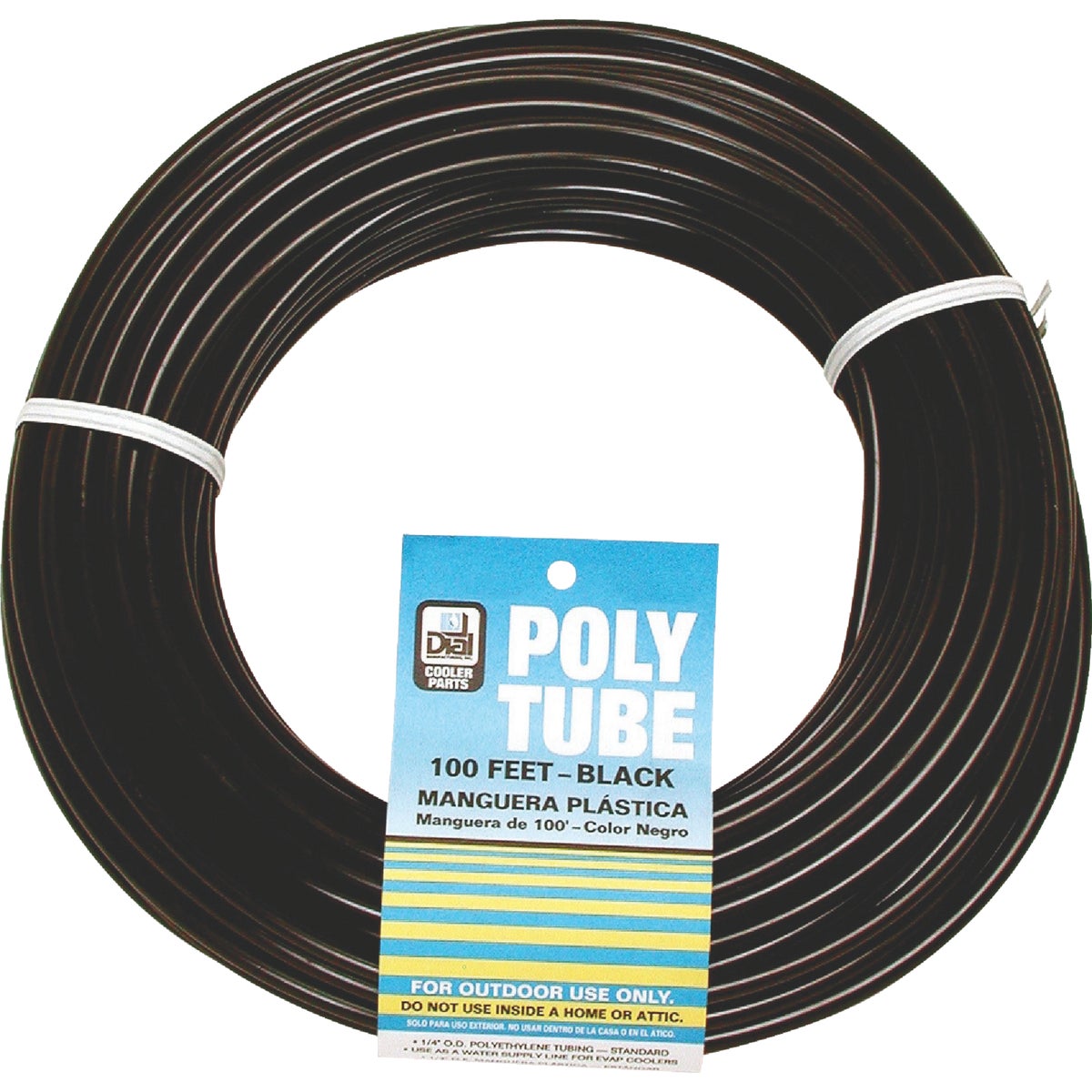 1/4"X100 BLK POLY TUBE - 4321 by Dial Manufacturing
