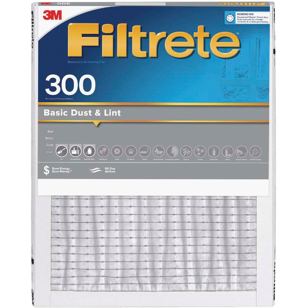 16X20X1 DUST RDCT FILTER - 300DC-6 by 3m Co