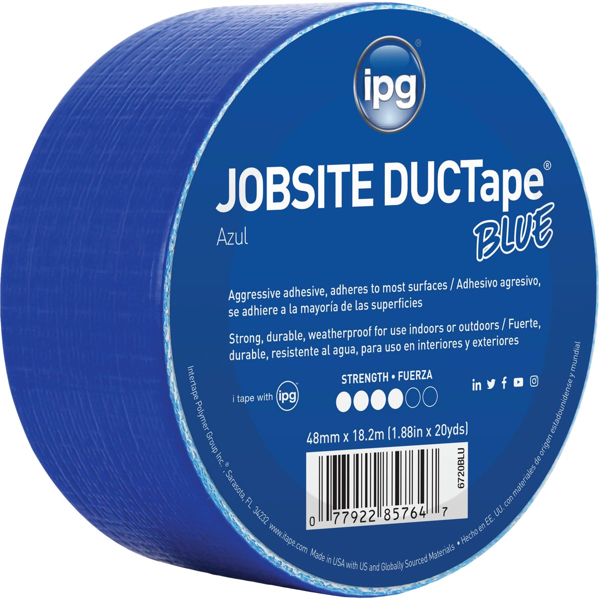20YDS DUCT TAPE BLUE - 6720BLU by Intertape Polymer
