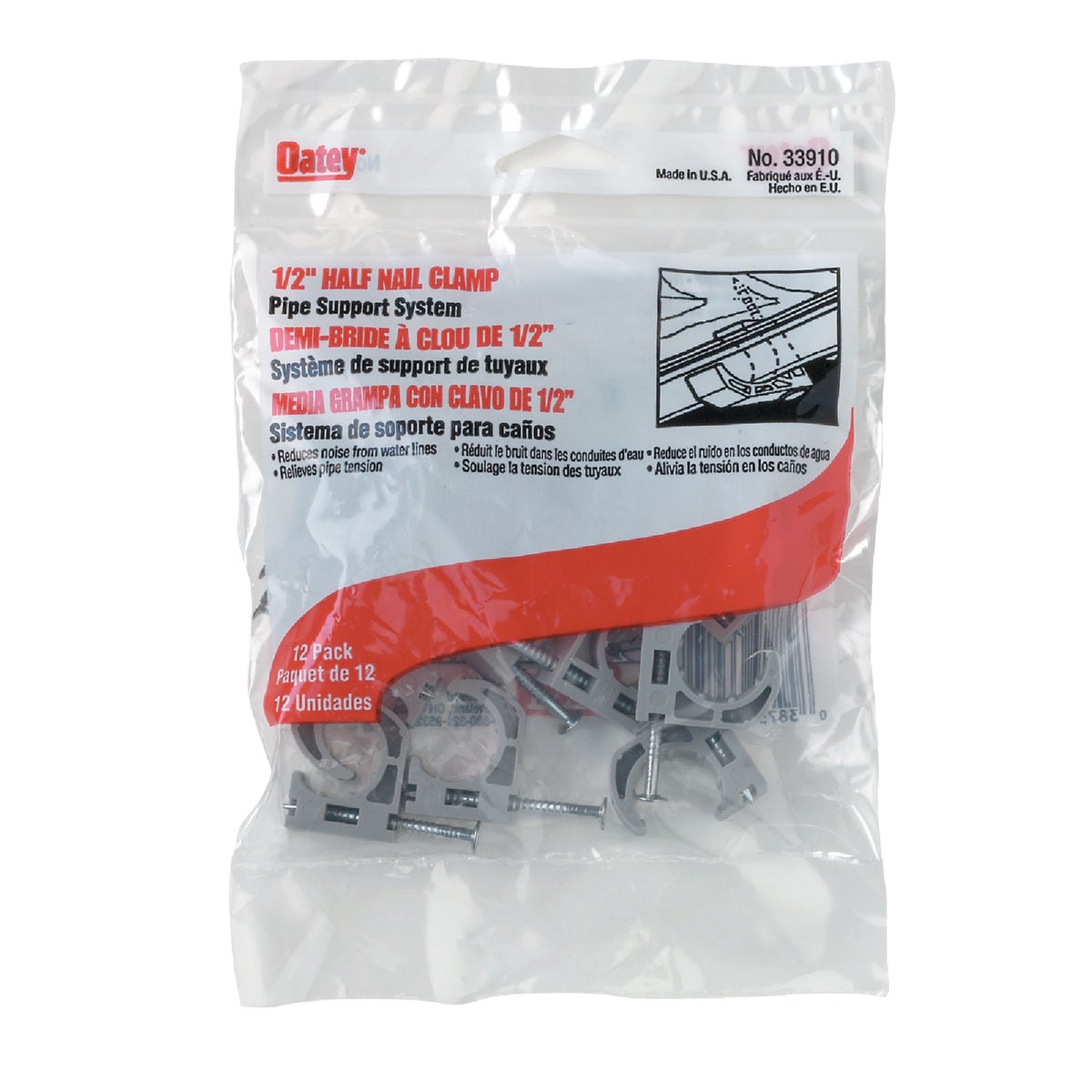 1/2" HALF CLAMP - 33910 by Oatey Scs