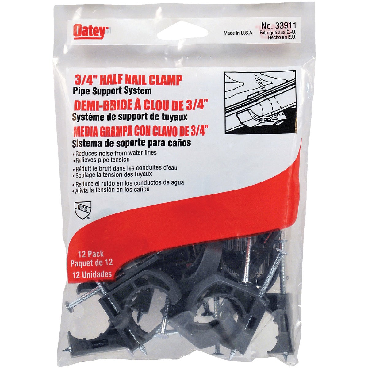 3/4" HALF CLAMP - 33911 by Oatey Scs