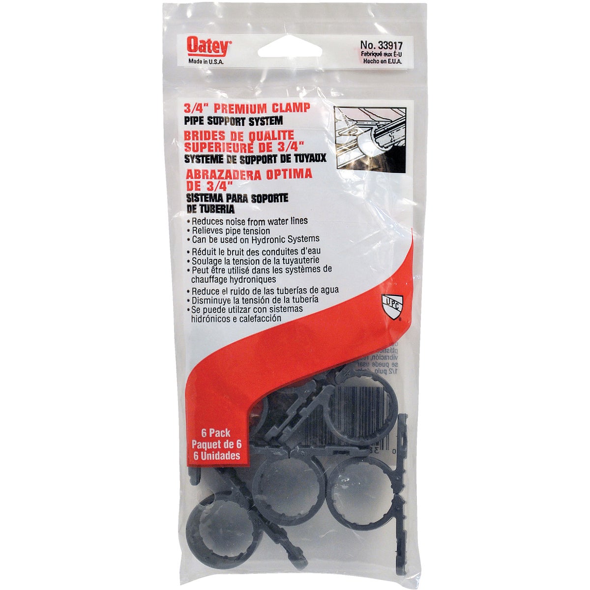 3/4" PIPE CLAMP - 33917 by Oatey Scs
