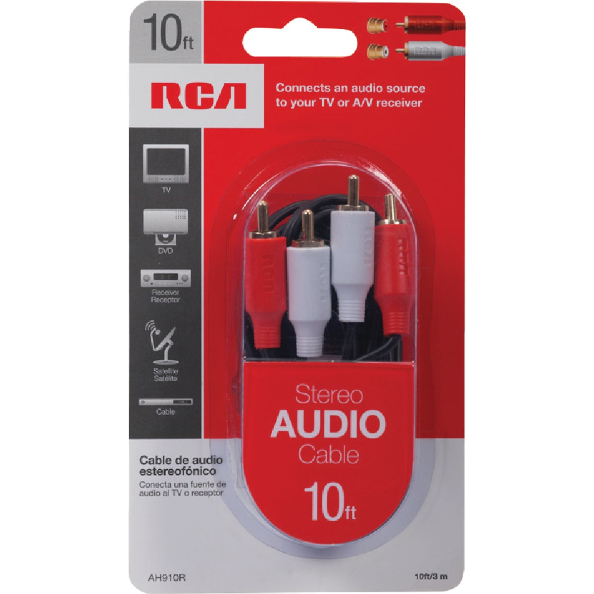 10' STEREO CABLE - AH910R by Audiovox Accessories