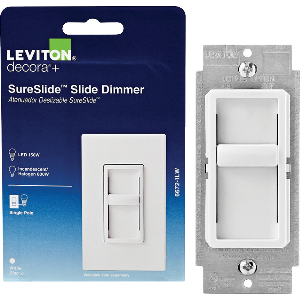 WH SP UNIVERSAL DIMMER - C22-06672-1LW by Leviton Mfg Co