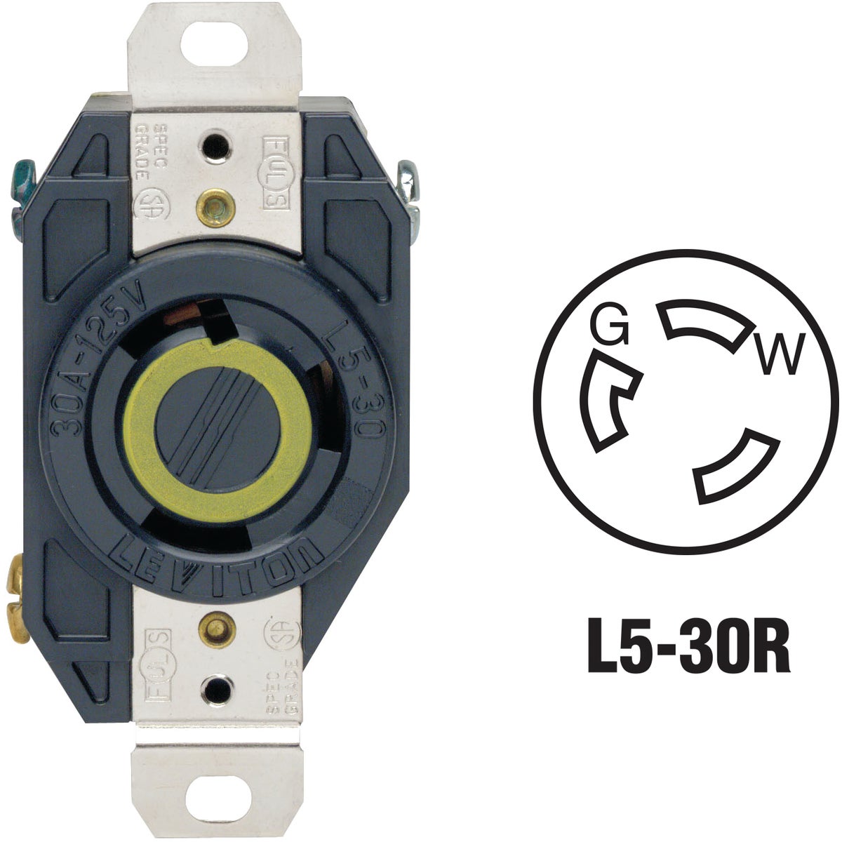 LOCKING OUTLET - 065-2610 by Leviton Mfg Co