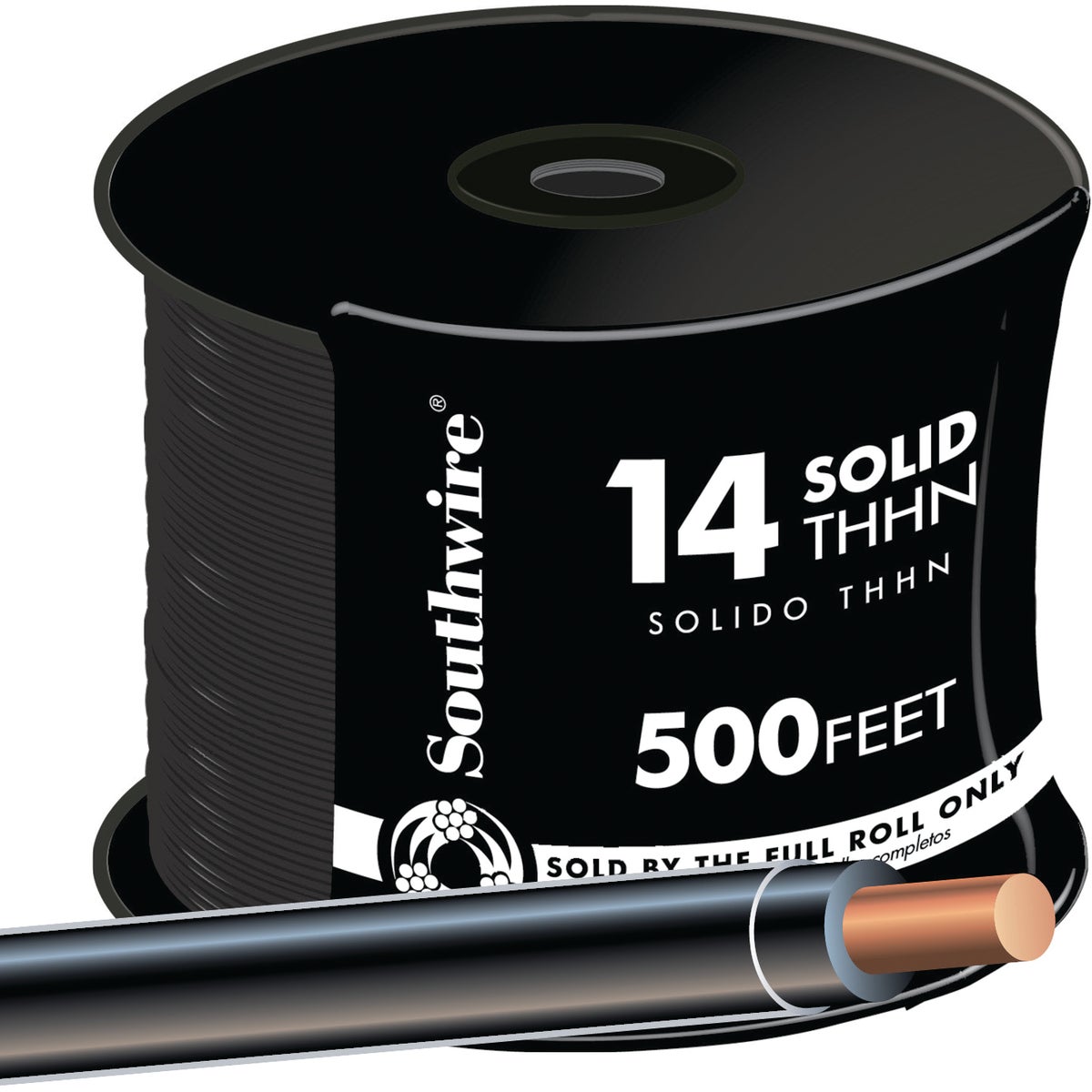500' 14SOL BLK THHN WIRE - 11579058 by Southwire Company