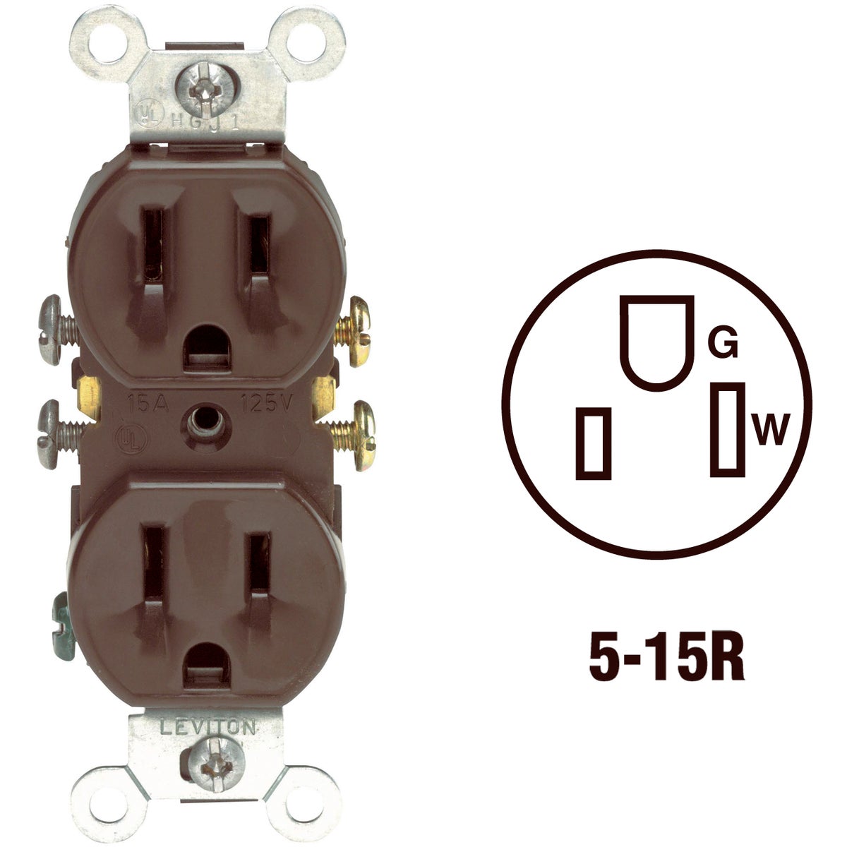 BRN DUPLEX OUTLET - 5320SP by Leviton Mfg Co