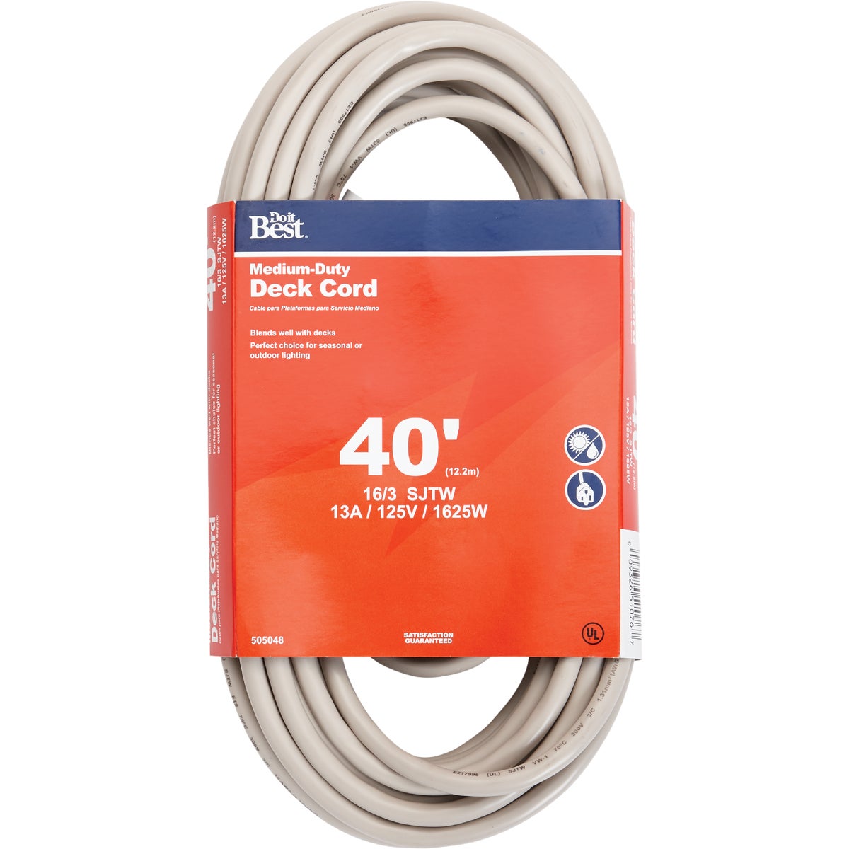 40' 16/3 BEIGE EXT CORD - OU-JTW163-40X-BE by Do it Best
