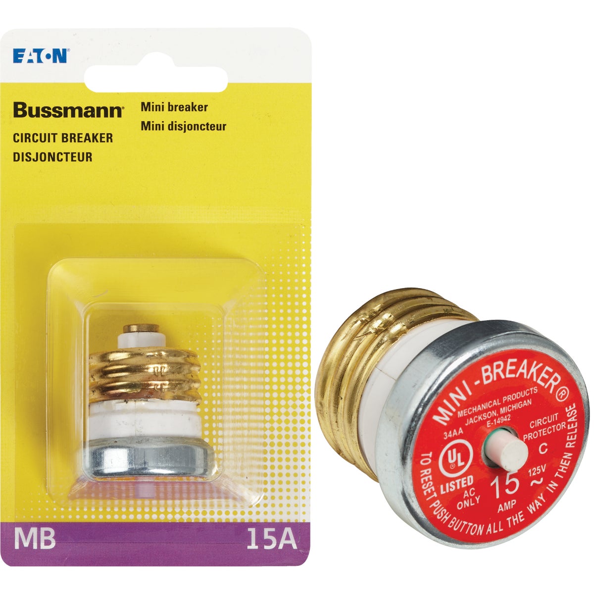 15A MINI BREAKER - BP/MB-15 by Bussmann Cooper