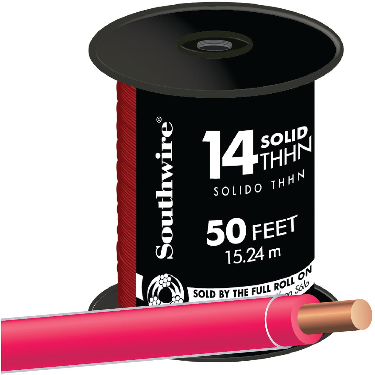 50' 14SOL RED THHN WIRE - 11581617 by Southwire Company