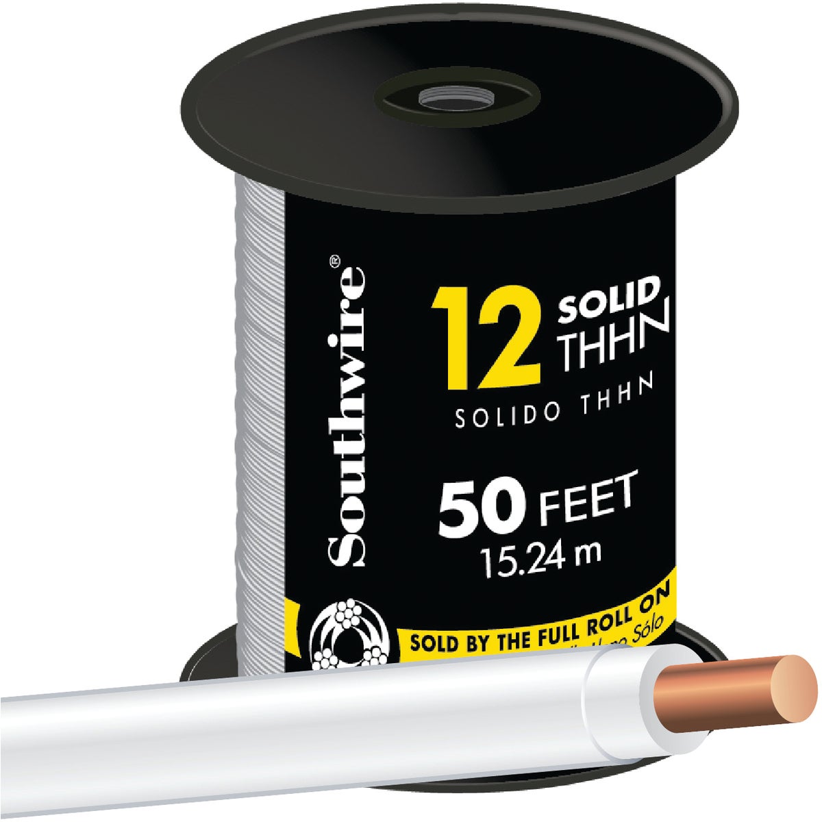 50' 12SOL WHT THHN WIRE - 11588117 by Southwire Company