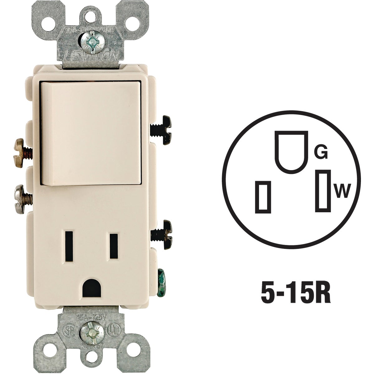LT ALM SWITCH/OUTLET - S06-05625-OTS by Leviton Mfg Co