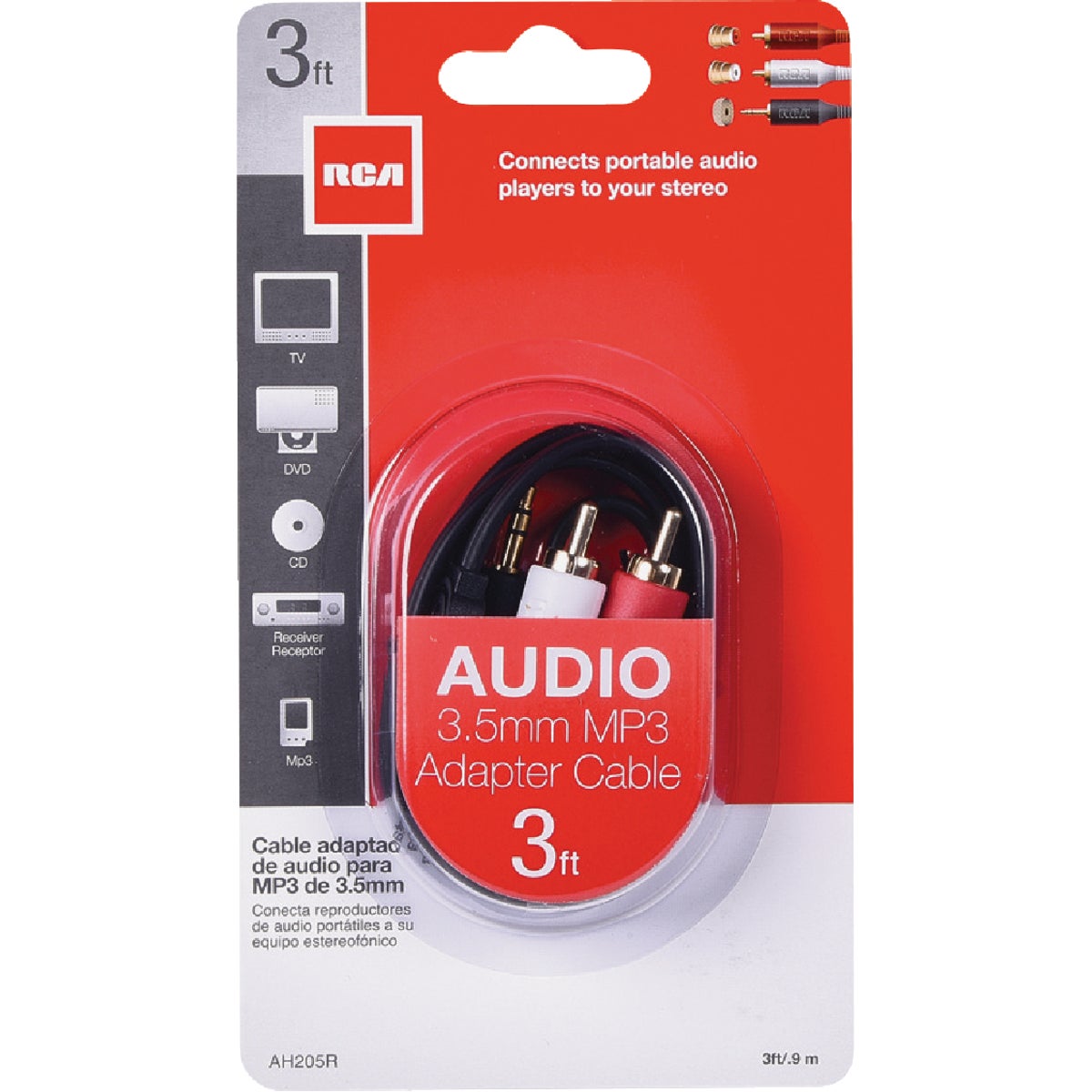 3' Y STEREO CABLE PLUG - AH205R by Audiovox Accessories