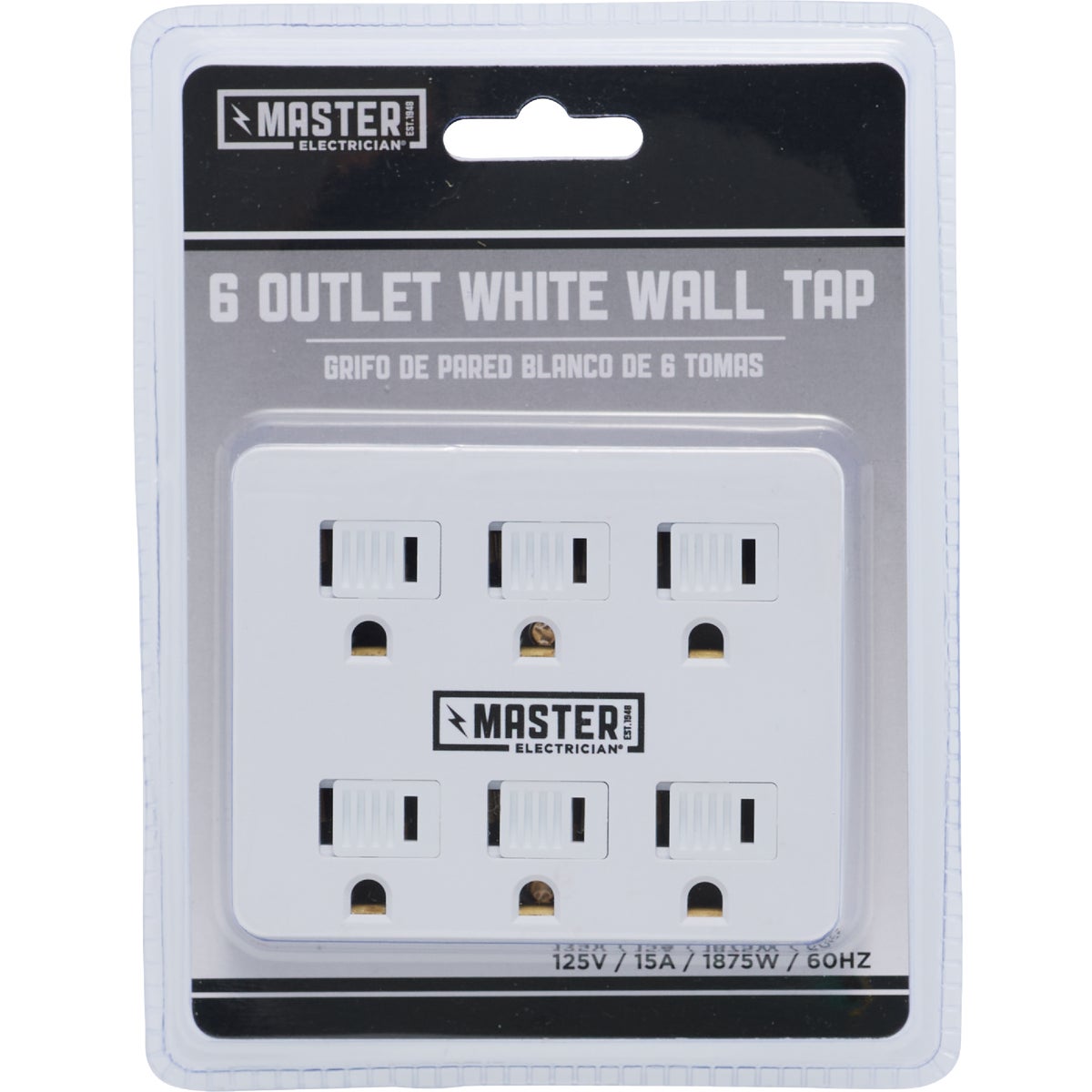 WHT 6-OUTLET GRND TAP - 517426 by Coleman Cable Import