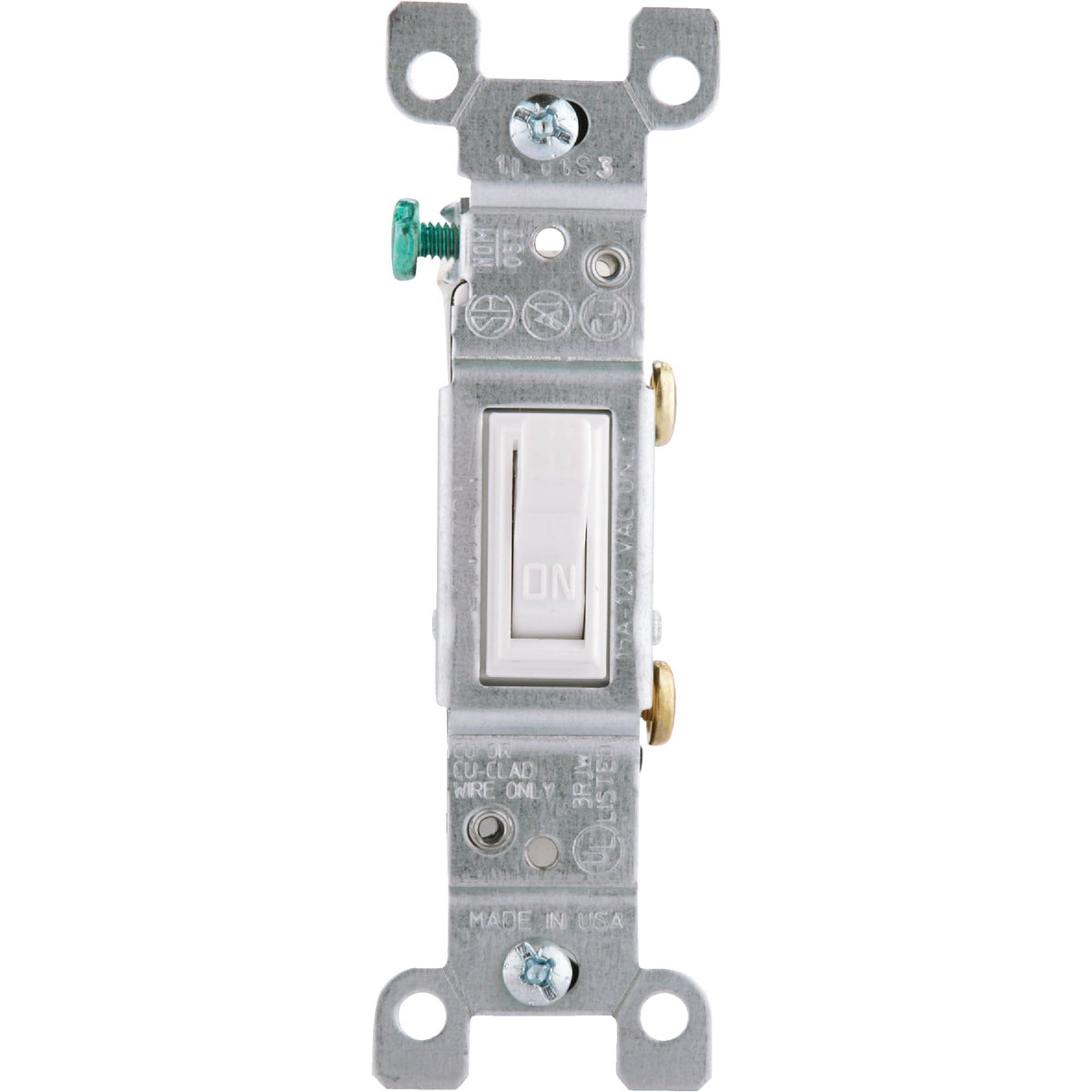 WHT 1POLE GRND SWITCH - 1451-2WCP by Leviton Mfg Co