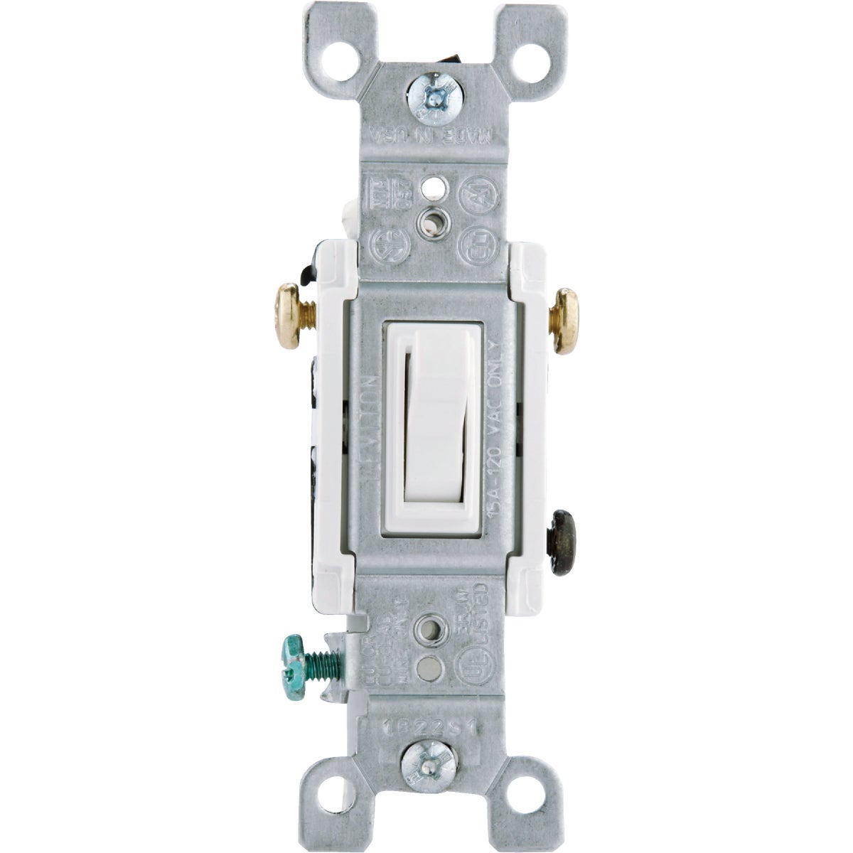 WHT 3-WAY GRND SWITCH - 1453-2WCP by Leviton Mfg Co