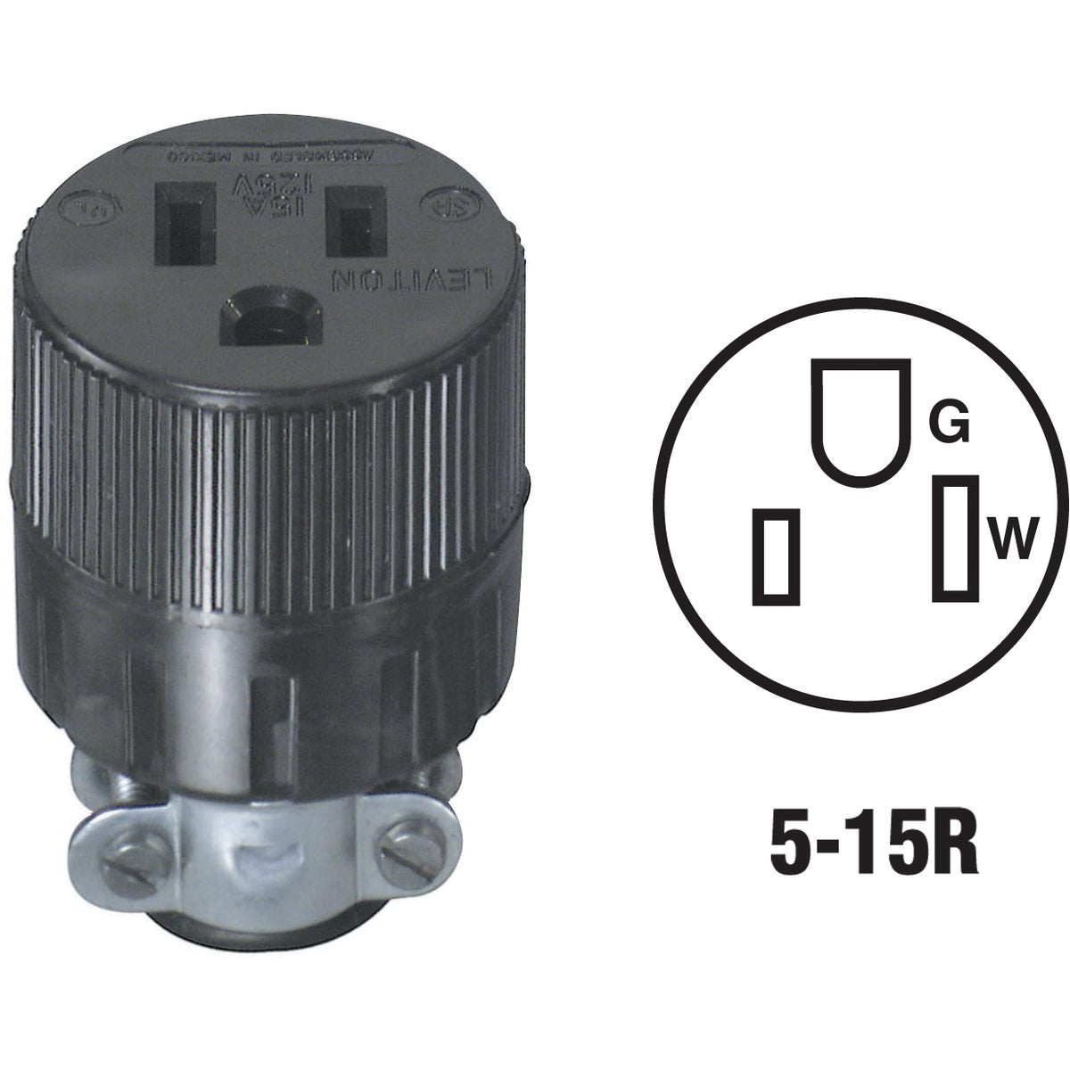 BLK CORD CONNECTOR - 875617 by Leviton Mfg Co